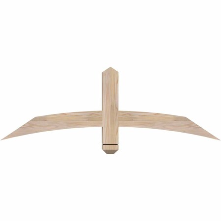 Ekena Millwork Bellingham Smooth Timber Gable Bracket, Douglas Fir, 48"W x 16"H x 3 1/2"D x 3 1/2"F, 8/12 Pitch GBW048X16X0404BEL00SDF